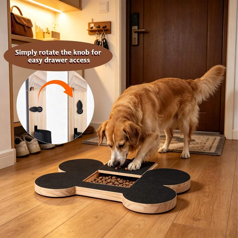Suction Cup Dog Tug Toy - Planche à gratter en bois pour