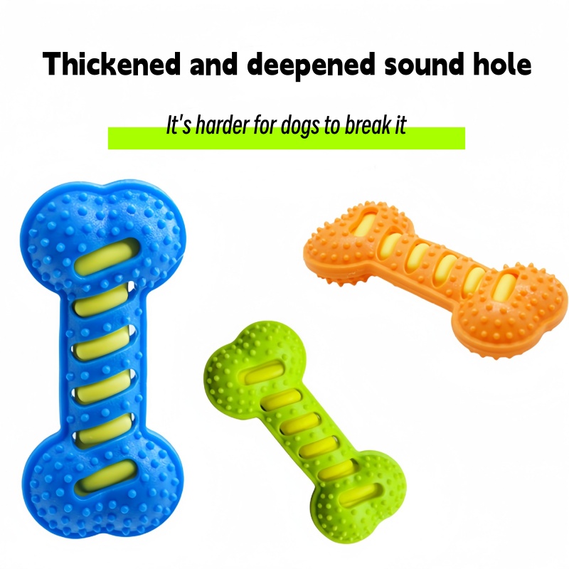 Teeth Cleaning Dog Chew Bone - Bâton à mâcher en caoutchouc pour