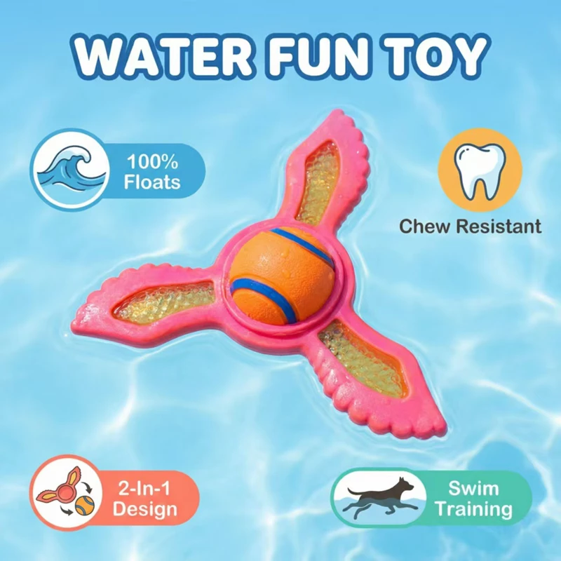 Flying Disc Dog Training Toy - Disque volant interactif pour chien, jouet
