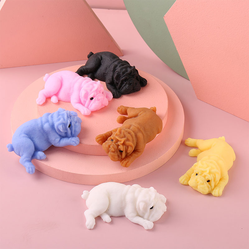 Interactive Squeaky Plush Dog Toy - Squishy chiens Anime Fidget jouets Puzzle