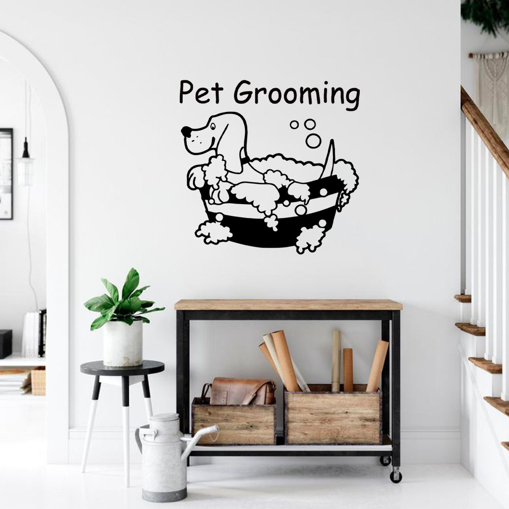 Pet Grooming - Autocollant en PVC personnalisé pour toile