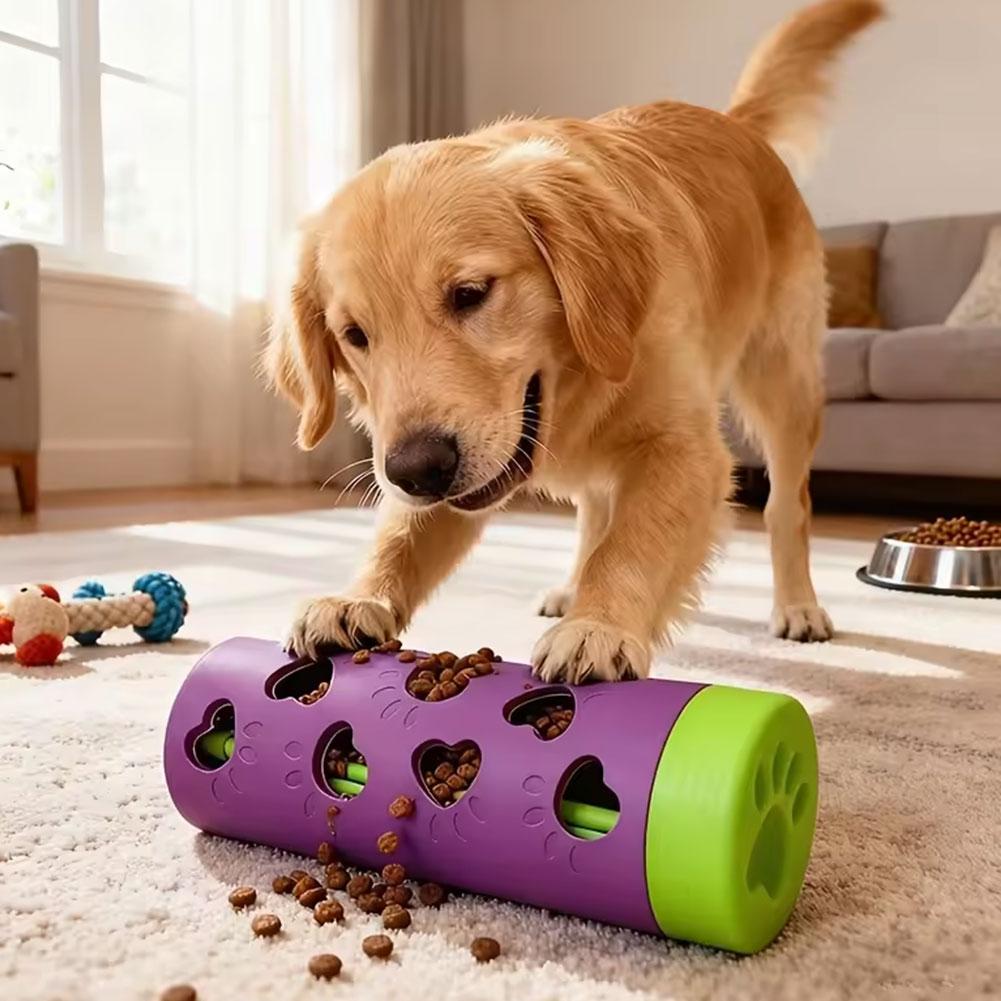 Interactive Squeaky Plush Dog Toy - Distributeur interactif de friandises détachable pour