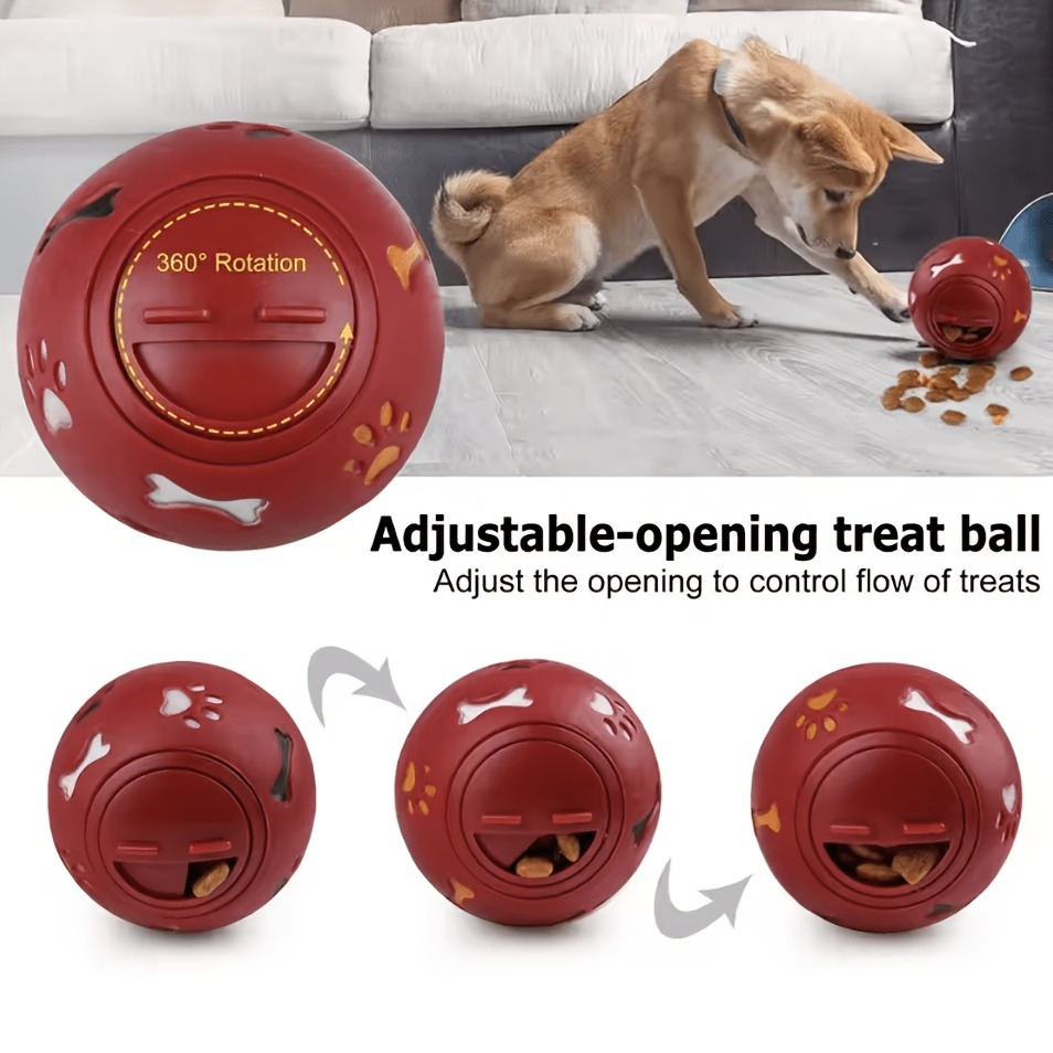 Rubber Treat Dispensing Dog Toy - Balle distributrice de friandises pour chien,