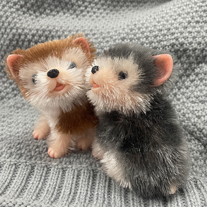 Poupées de chiens miniatures e - Interactive Squeaky Plush Dog Toy avis et prix