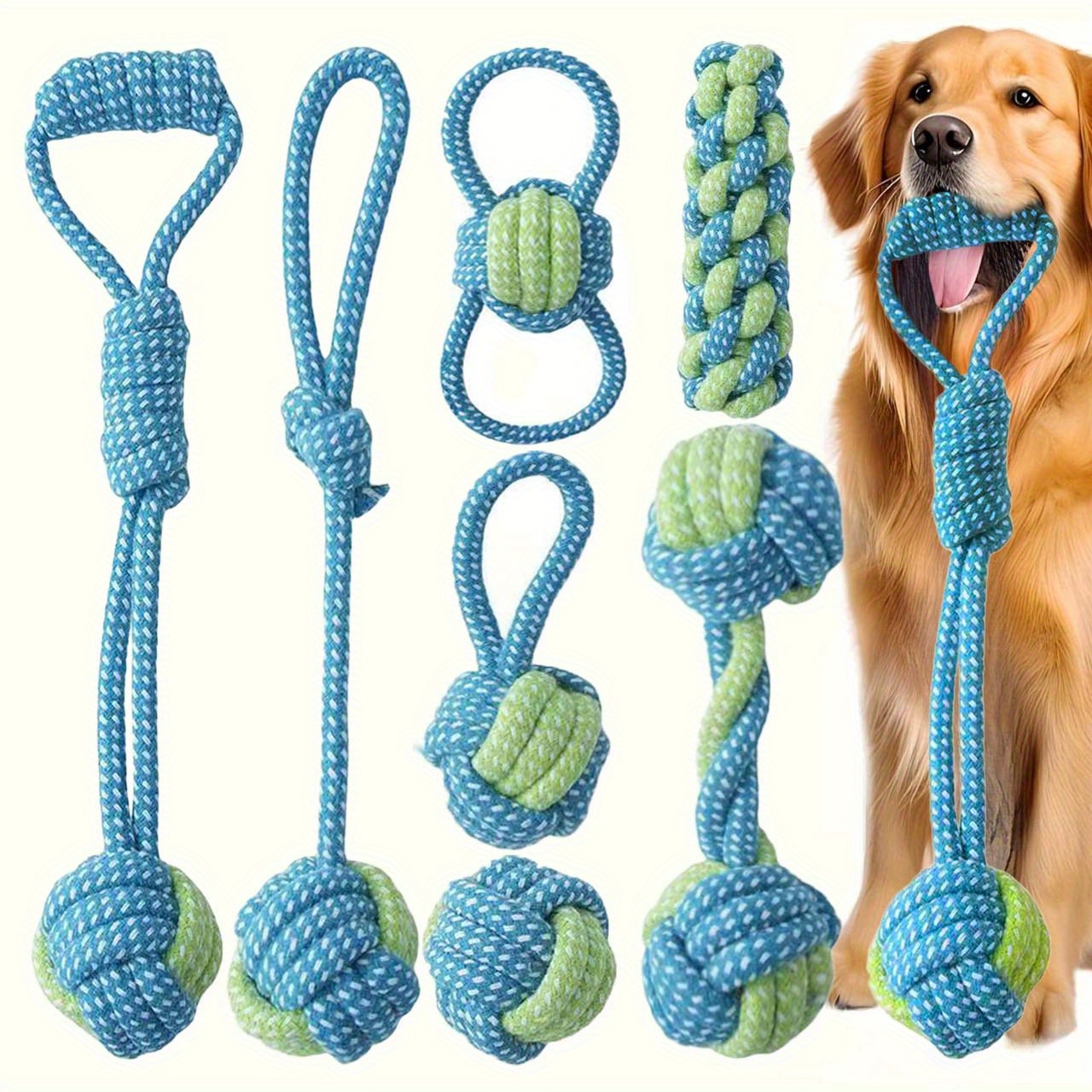Ensemble de 7 jouets interacti - Dog Rope Toy Aggressive Chewers avis et prix